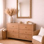 Marokkaanse Koord Spiegel – Rechthoekige Handgeweven Wandspiegel