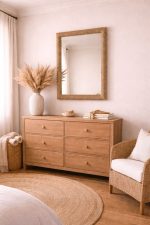 Marokkaanse Koord Spiegel – Rechthoekige Handgeweven Wandspiegel