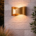 Moderne Messing Wandlamp – Up & Down Light (Gedraaid Design)