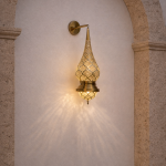 Handgemaakte Marokkaanse Messing Wandlamp – Filigrain Druppelvormig Design