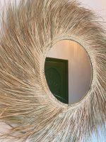 Ronde Marokkaanse Stro Spiegel – Handgeweven Paille Wandspiegel - Afbeelding 4