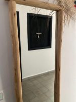 Handgemaakte Rechthoekige Houten Spiegel – Natuurlijke Houten Lijst - Afbeelding 3