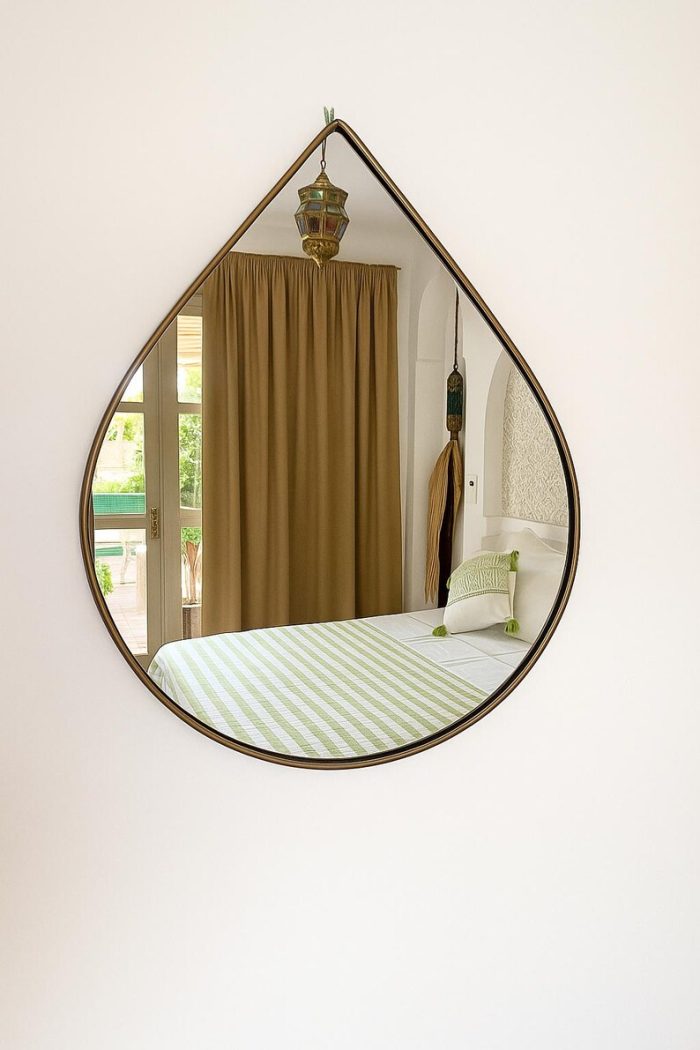 Handgemaakte Marokkaanse Messing Wandspiegel – Authentieke Artisan Decor - Afbeelding 5