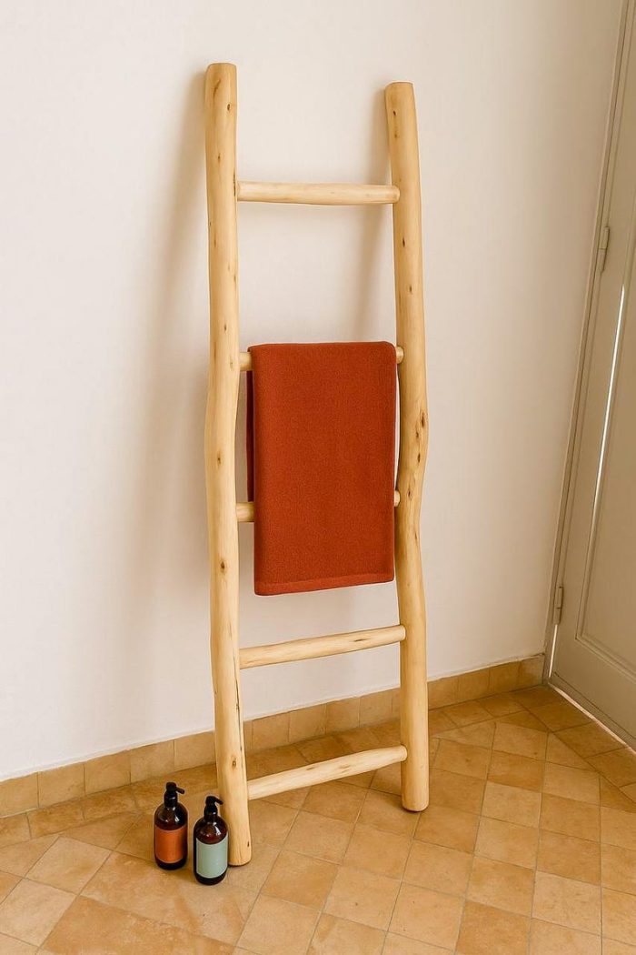 Decoratieve Houten Ladder voor Handdoeken - Afbeelding 4