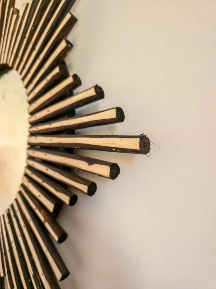 Marokkaanse Houten Spiegel – Ronde Handgeweven Lijst - Afbeelding 5