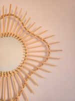 Marokkaanse Houten Spiegel met Koord – Ronde Handgeweven Lijst - Afbeelding 3