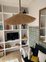 Handgemaakte Raffia Hanglamp – Marokkaanse Parasol Lampenkap - Afbeelding 4