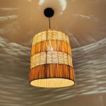 Handgeweven Marokkaanse Raffia Hanglamp – Multi-Tier Plafondlamp