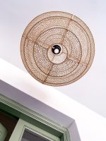 Handgeweven Raffia Hanglamp Rond – Natuurlijke Plafondlamp - Afbeelding 3