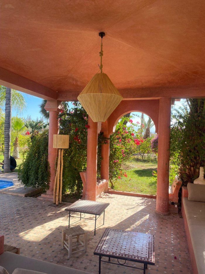 Handgemaakte Raffia Hanglamp – Marokkaanse Hanglamp - Afbeelding 2