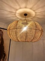 Handgeweven Raffia Hanglamp – Ronde Natuurlijke Plafondlamp