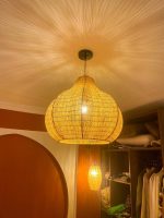 Handgeweven Raffia Hanglamp – Ronde Artisan Lamp
