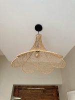 Ronde Handgeweven Raffia Hanglamp – Natuurlijke Plafondverlichting - Afbeelding 6
