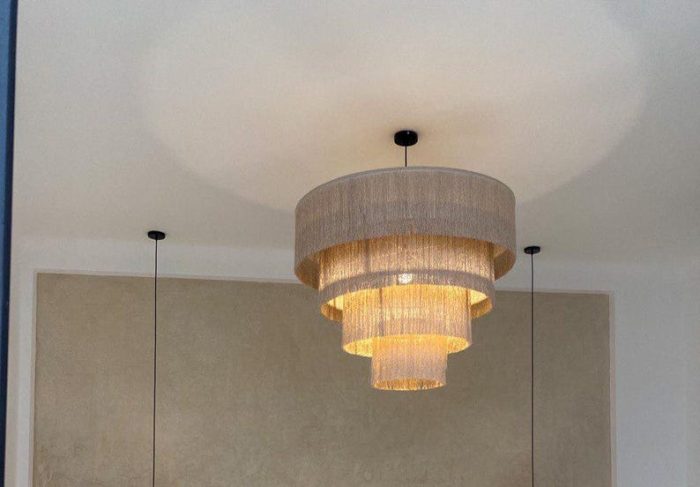 Marokkaanse Hdoum Franje Hanglamp – Meerdere Lagen Design - Afbeelding 4