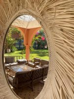 Ronde Marokkaanse Stro Spiegel – Handgeweven Paille Wandspiegel - Afbeelding 6