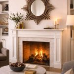 Marokkaanse Houten Spiegel – Ronde Handgeweven Lijst