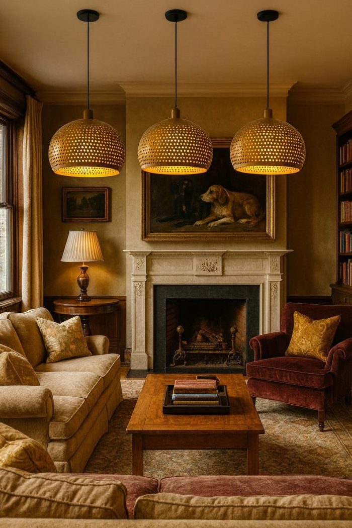 Handgemaakte Geoxideerde Koperen Koepel Hanglamp - Afbeelding 3