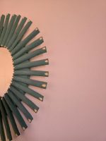 Marokkaanse Houten Spiegel – Ronde Handgeweven Raffia Lijst - Afbeelding 6