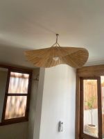Handgemaakte Raffia Hanglamp – Marokkaanse Parasol Lampenkap - Afbeelding 7