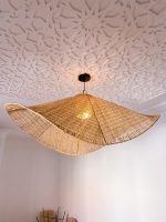 Handgemaakte Raffia Hanglamp – Marokkaanse Parasol Lampenkap