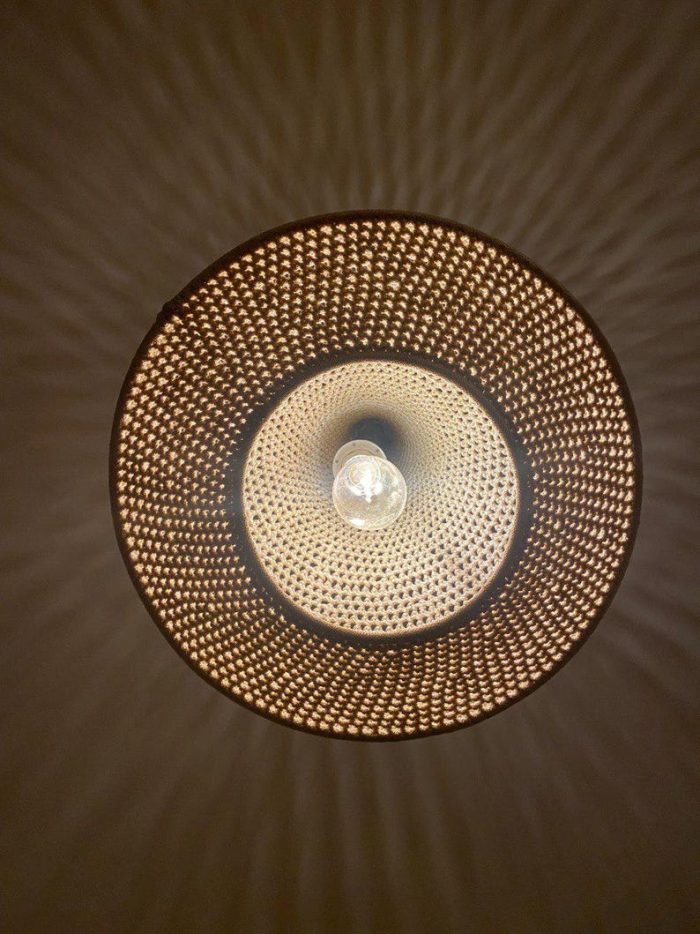 Handgeweven Koord Hanglamp – Sculpturale Hangverlichting - Afbeelding 4