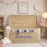 Gepersonaliseerde Palmblad Speelgoedkist – Opbergbox 80 cm