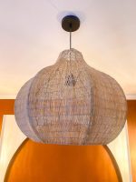 Handgeweven Raffia Hanglamp – Ronde Artisan Lamp - Afbeelding 7