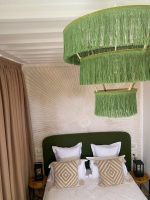 Marokkaanse Hdoum Franje Hanglamp – Gelaagde Artisan Lamp - Afbeelding 2