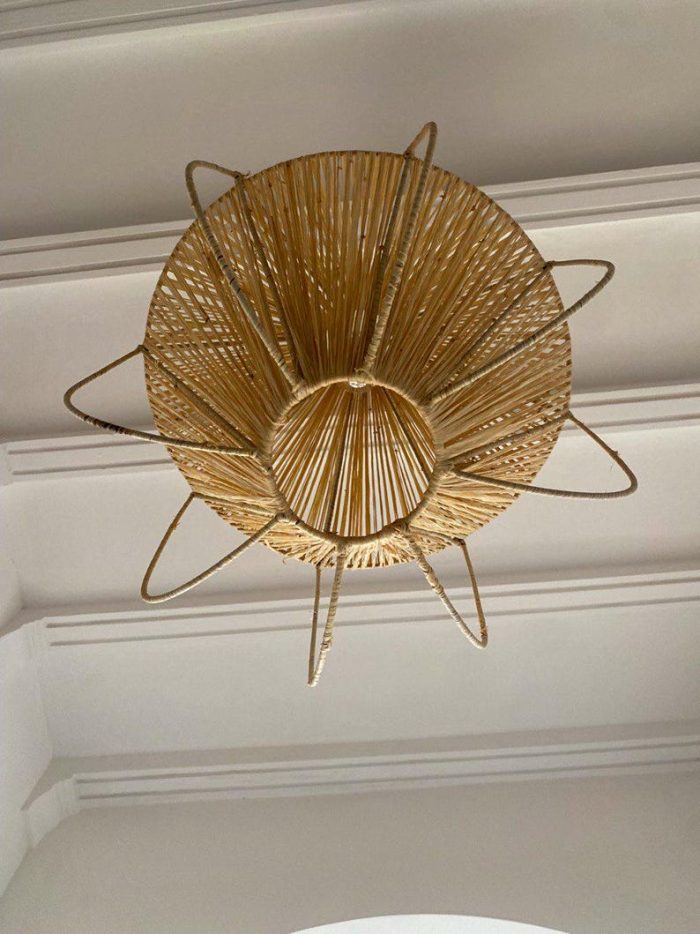 Marokkaanse Uitlopende Lantaarn Hanglamp – Natuurlijke Vezel Verlichting - Afbeelding 5