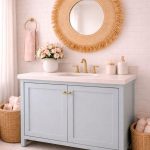 Marokkaanse Ronde Raffia Koord Spiegel – Handgeweven Wandspiegel