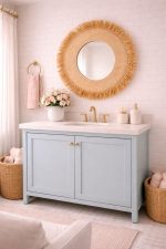 Marokkaanse Ronde Raffia Koord Spiegel – Handgeweven Wandspiegel