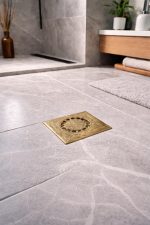 Handgemaakte Messing Vloerputafdekking – Decoratief Vierkant Doucheafvoerrooster - Afbeelding 3