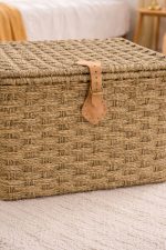 Handgeweven Doum Palm Opbergbox met Deksel – Kinderkamer Organizer - Afbeelding 2