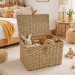 Handgeweven Doum Palm Opbergbox met Deksel – Kinderkamer Organizer