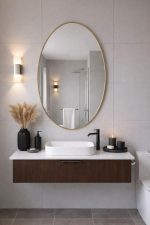 Ovale Handgemaakte Messing Wandspiegel – Antique Finish