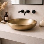 Handgemaakte Antieke Koperen Opbouw Wasbak – Geoxideerd Zwart & Gepatineerd Koper