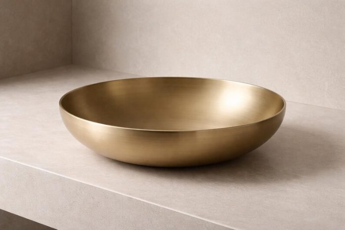 Handgemaakte Antieke Koperen Opbouw Wasbak – Geoxideerd Zwart & Gepatineerd Koper - Afbeelding 2