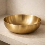 Handgemaakte Antieke Koperen Waskom – Geoxideerd Zwart & Gepatineerd Koper - Afbeelding 2