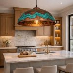 Handgemaakte Verouderde Koperen Koepel Hanglamp