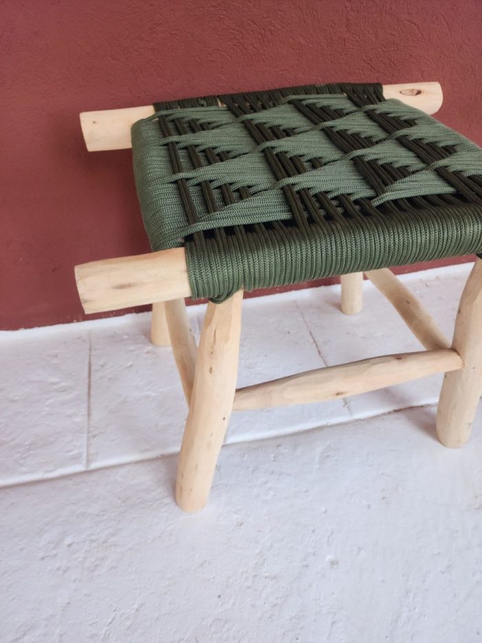 Kleine Handgemaakte Houten Bank – Marokkaanse Accentbank – Productfoto 7