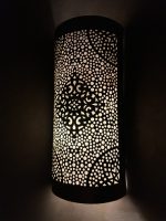 Diamant Medaillon Messing Wandlamp – Handgemaakte Marokkaanse Geperforeerde Wandlamp - Afbeelding 5