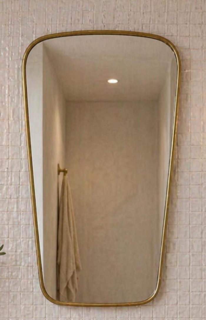 Tapered Brass Mirror handmade Moroccan brass frame