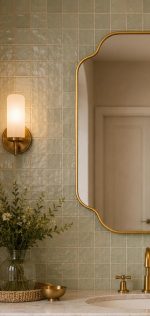 Messing Spiegel met Getrapte Hoeken – Handgemaakte Marokkaanse Wandspiegel – Productfoto 3