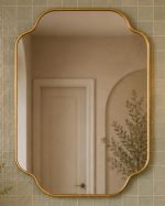 Messing Spiegel met Getrapte Hoeken – Handgemaakte Marokkaanse Wandspiegel – Productfoto 5
