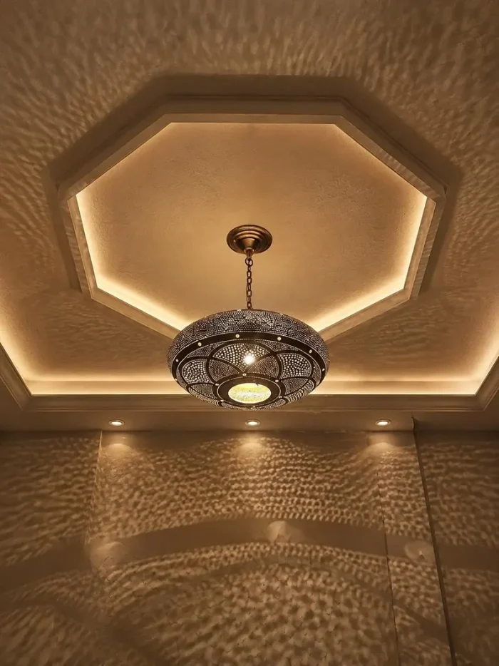 Moroccan brass pendant light handmade brass hanging lamp