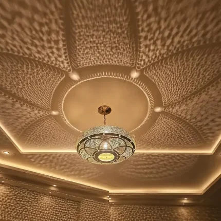 Moroccan brass pendant light handmade brass hanging lamp